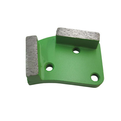 Two segment diamond concrete floor grinding shoes