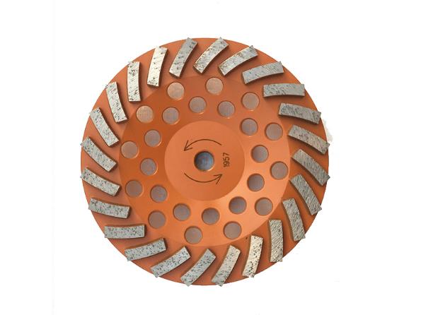4-7 inch Turbo diamond floor grinding cup wheel 24 teeth
