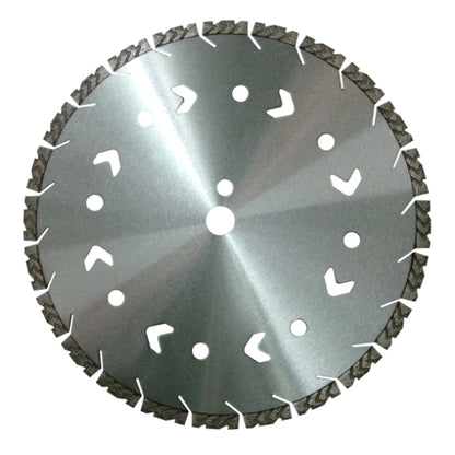 Laser welded diamond saw blade with special shape segments for fast cutting