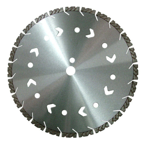 Laser welded diamond saw blade with special shape segments for fast cutting