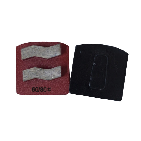 Two wave segment diamond floor grinding shoes