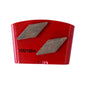 Two segment diamond concrete floor grinding shoes