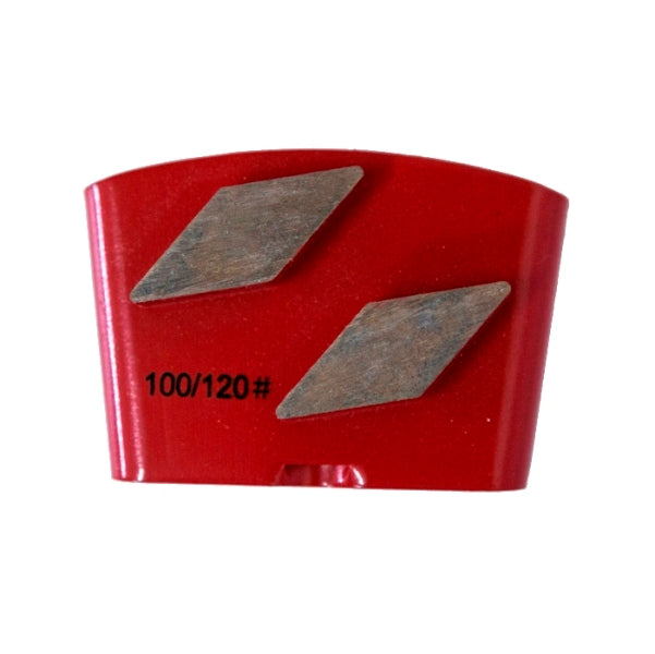 Two segment diamond concrete floor grinding shoes